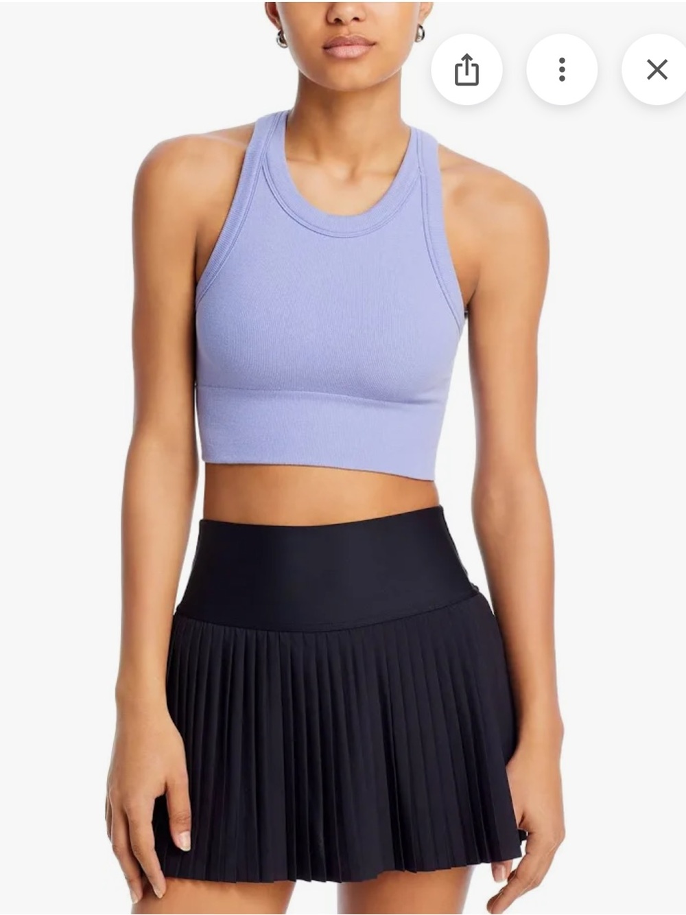 NWT Alo yoga seamless delight high neck bra size xs lilac blue